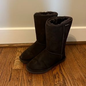 dark brown Bearpaw elle tall winter boots